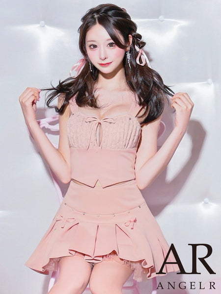 微*様 新品未使用ANGELR グレー ミニドレス M ANGEL R/エンジェルアール】スパンコールレース/ バストショルダー