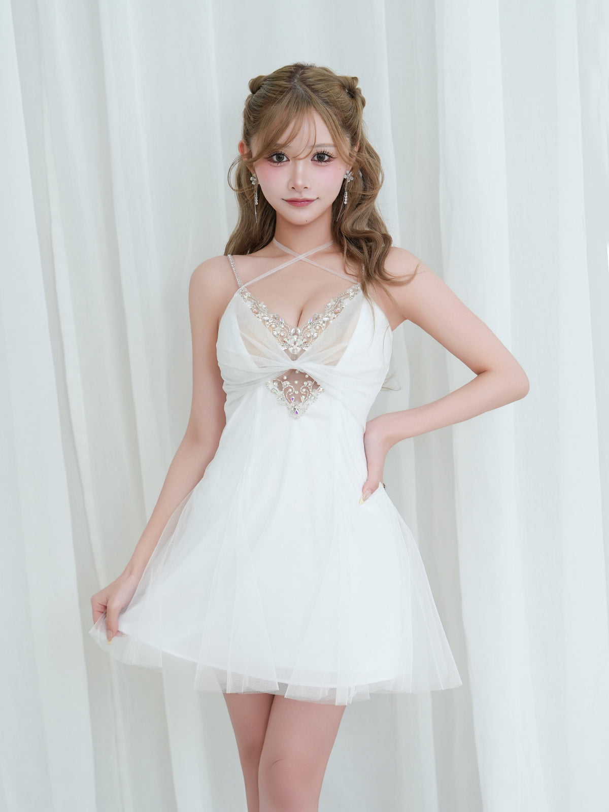のあ：148cm（着用サイズ：S　着用カラー：ホワイト）