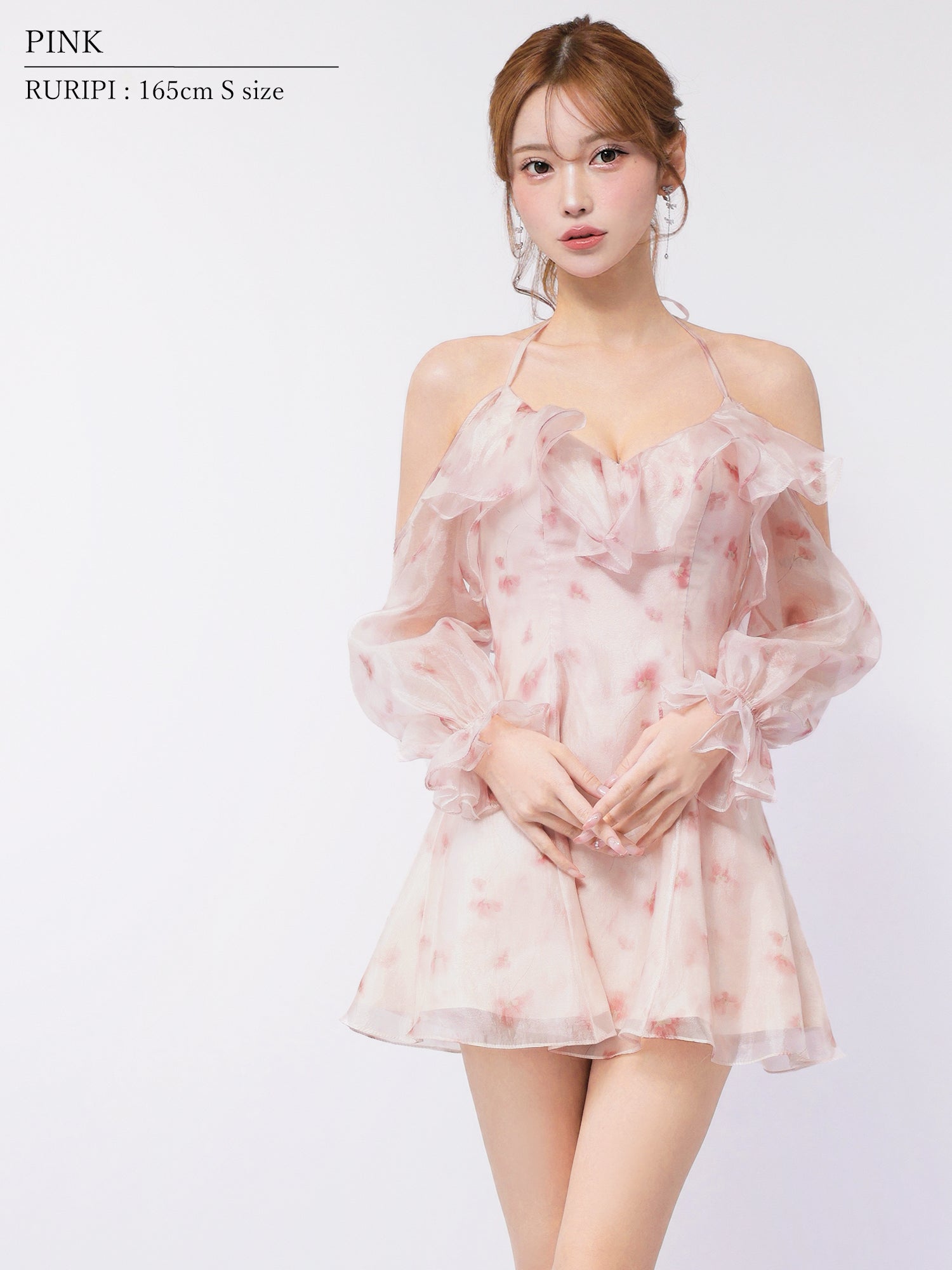 AR エンジェルアール キャバドレス ミニドレス XSサイズあり【ANGEL R/エンジェルアール】バストレースアップ/ V