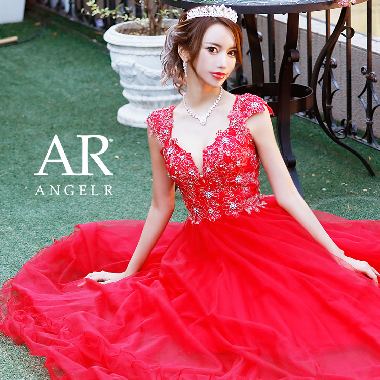 AR angelr ロングドレス 赤-